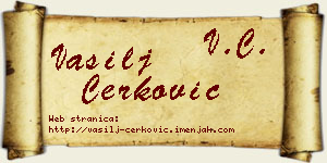 Vasilj Čerković vizit kartica